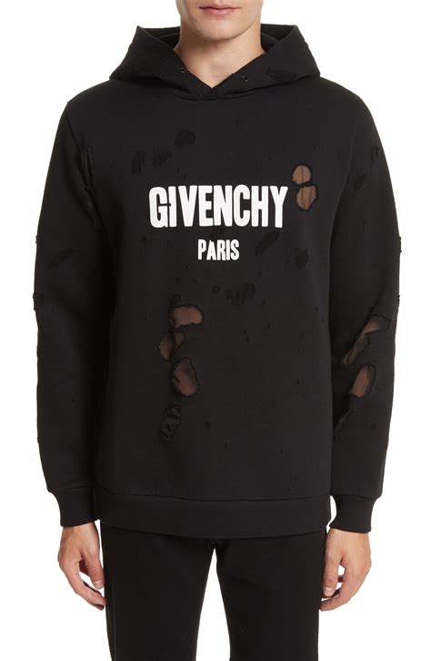 givenchy paris destroyed hoodie price|givenchy hoodie distressed.